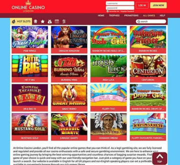 Online Casino London Games
