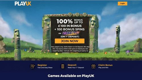 PlayUK Casino Bonus Codes 